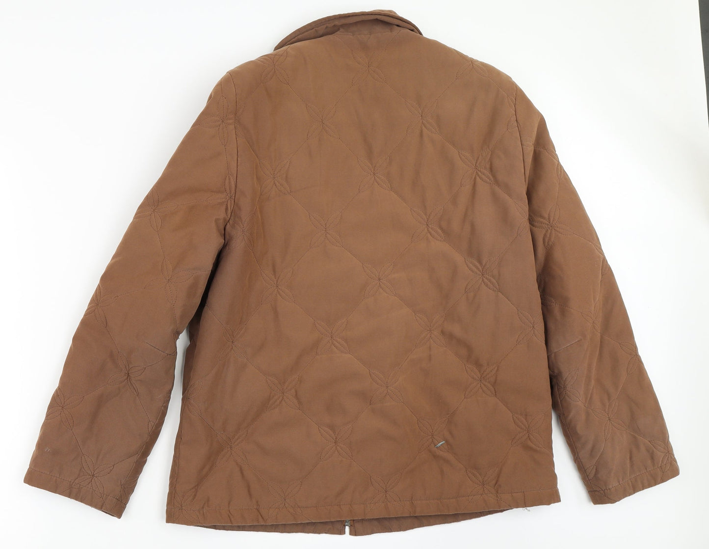 Womens UK Size 14 Preworn Brown Quilted Coat
