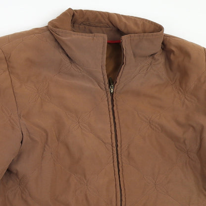Womens UK Size 14 Preworn Brown Quilted Coat