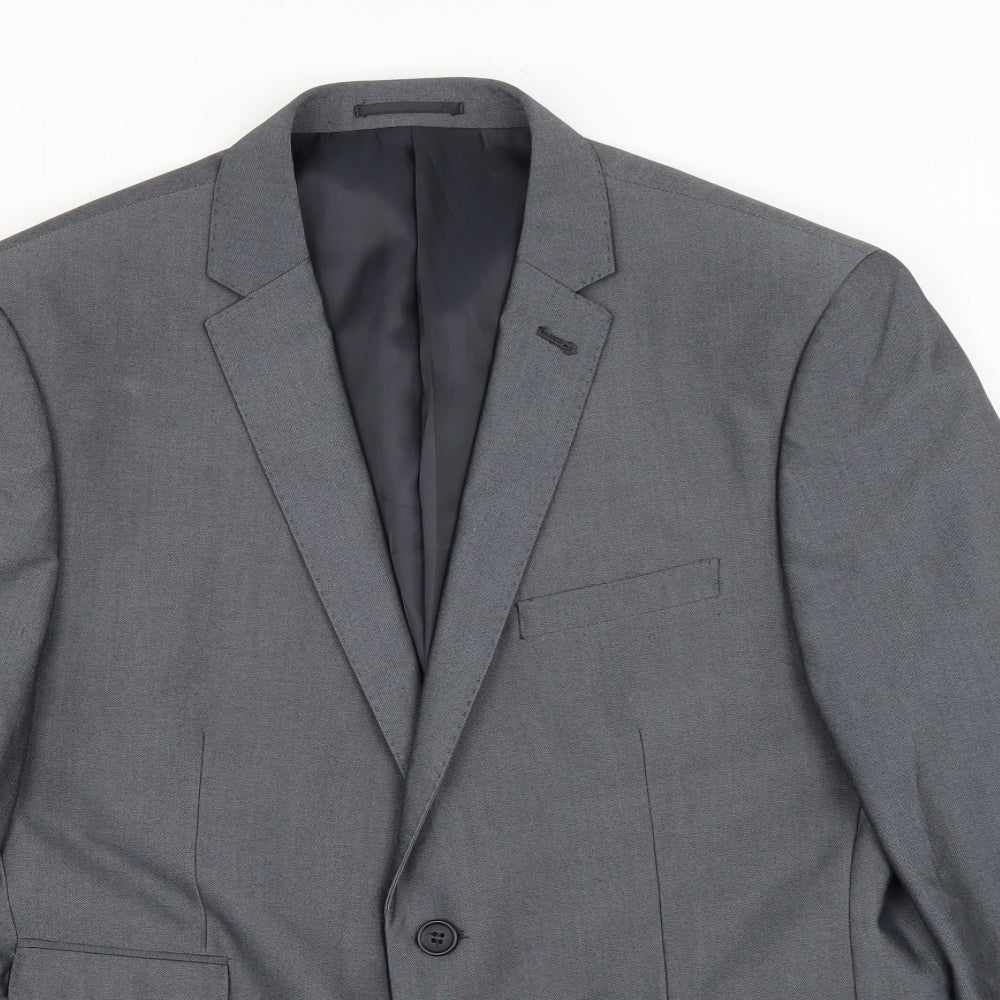 Mens UK Size S Fellini Regular Grey Suit Jacket