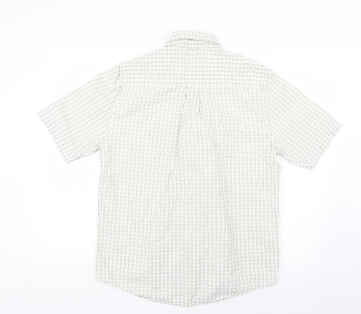 Mens UK Size S ceye man Green  Button-Up Short Sleeve Casual Shirt