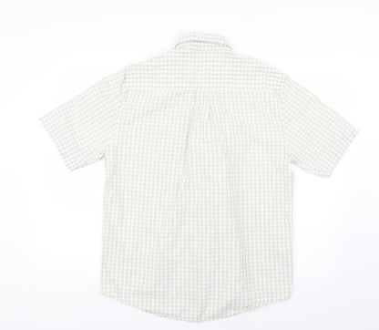 Mens UK Size S ceye man Green  Button-Up Short Sleeve Casual Shirt