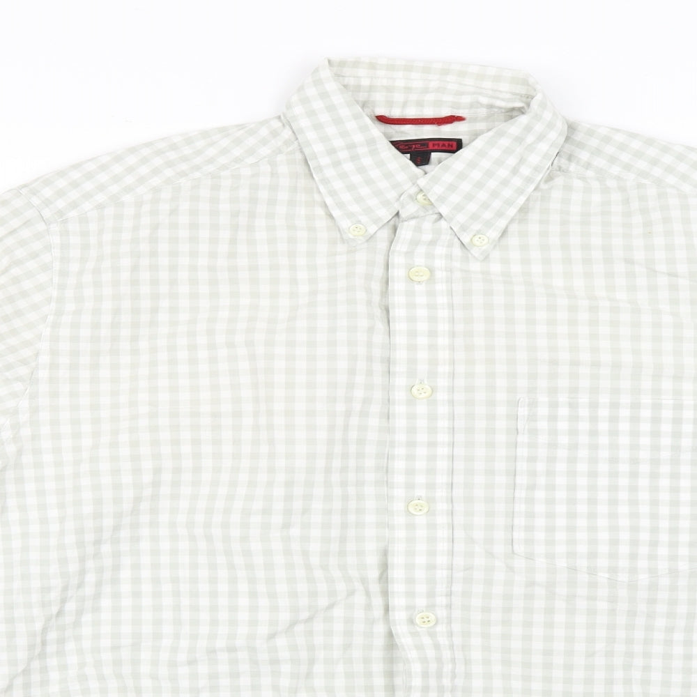 Mens UK Size S ceye man Green  Button-Up Short Sleeve Casual Shirt