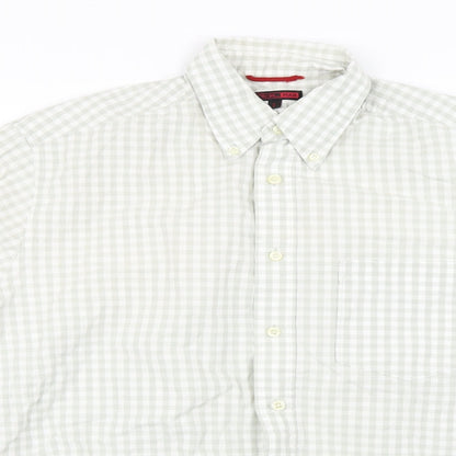 Mens UK Size S ceye man Green  Button-Up Short Sleeve Casual Shirt