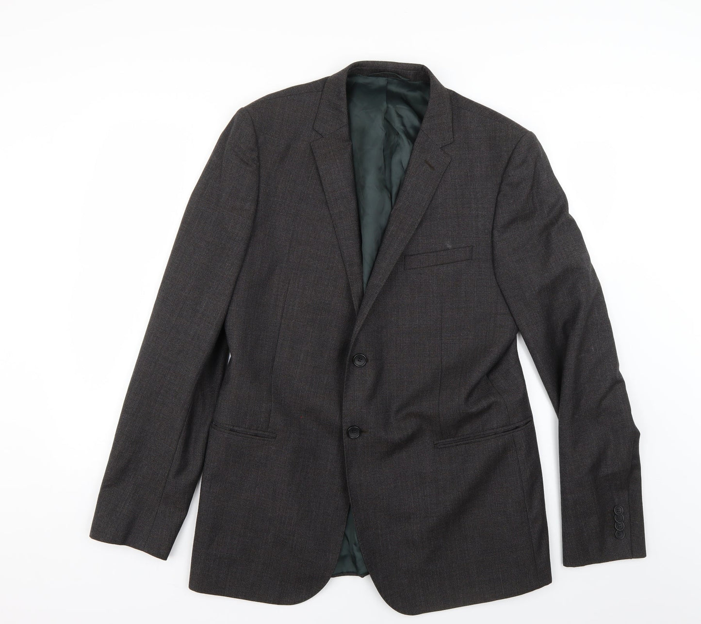 Mens UK Size L Preworn Regular Grey Suit Jacket