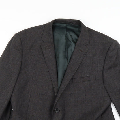 Mens UK Size L Preworn Regular Grey Suit Jacket