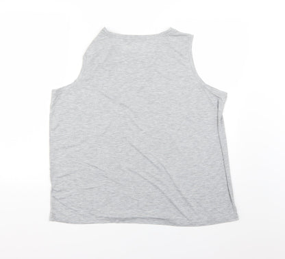 the relaxed Womens Grey   Basic Tank Size 18