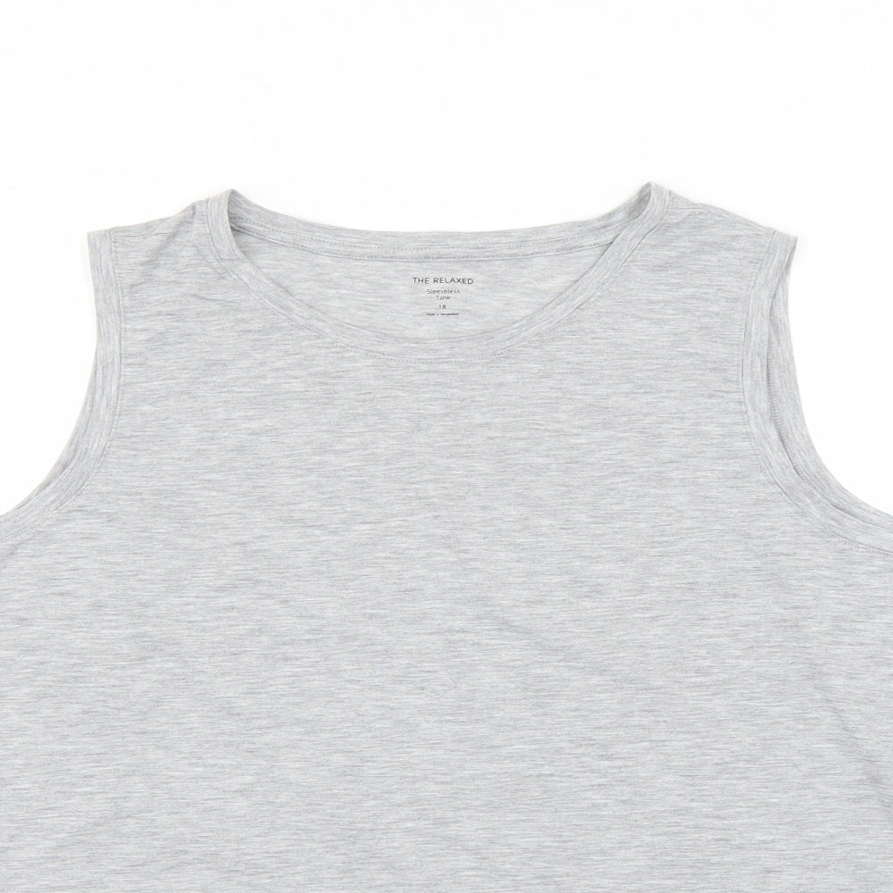 the relaxed Womens Grey   Basic Tank Size 18