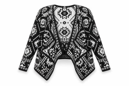 H&M Girls Multicoloured Geometric  Cardigan Jumper Size 9-10 Years