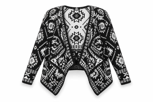 H&M Girls Multicoloured Geometric  Cardigan Jumper Size 9-10 Years