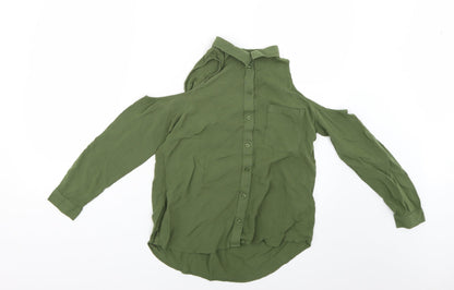 Womens UK Size 6 H&M Green Basic Blouse
