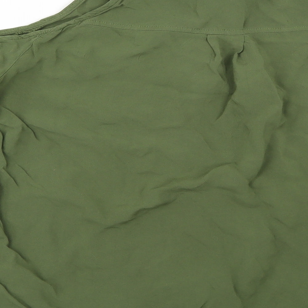 Womens UK Size 6 H&M Green Basic Blouse