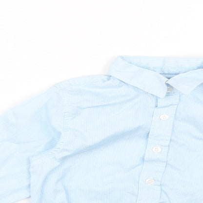 name it Boys Blue Striped  Basic Button-Up Size 5-6 Years