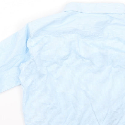 name it Boys Blue Striped  Basic Button-Up Size 5-6 Years