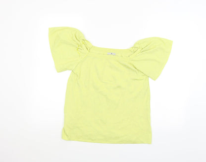 Yu Womens Yellow   Basic T-Shirt Size 12