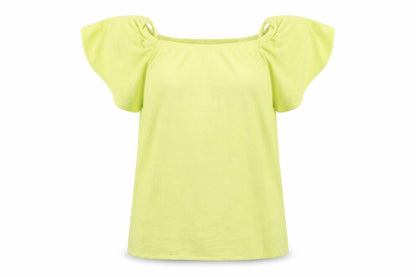 Yu Womens Yellow   Basic T-Shirt Size 12