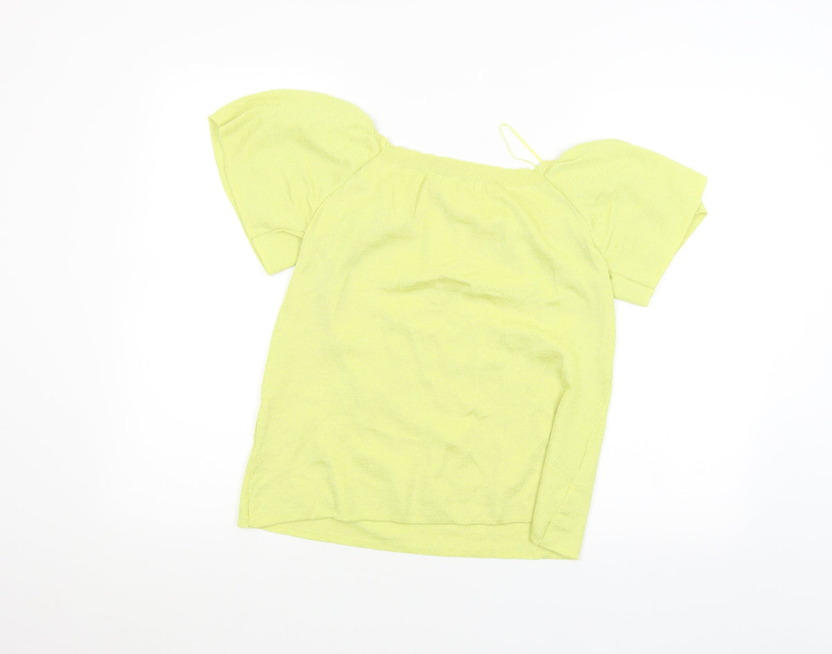 Yu Womens Yellow   Basic T-Shirt Size 12