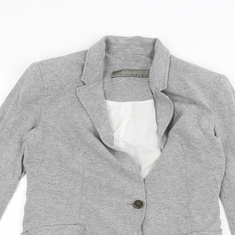 Womens UK Size S Zara Grey Jacket
