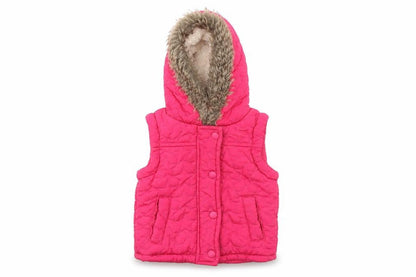Front view of F&F Baby Pink Parka Coat, size 6-9, Months