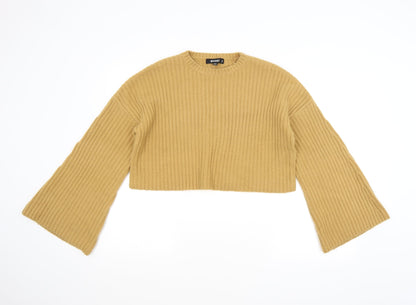 Womens UK Size 6 Missguided Yellow Pullover Jumper