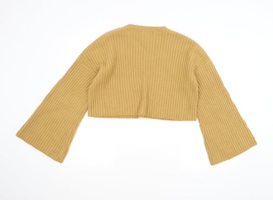 Womens UK Size 6 Missguided Yellow Pullover Jumper