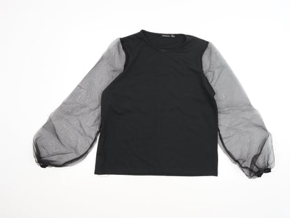 Womens UK Size 6 Boohoo Black Pullover Jumper