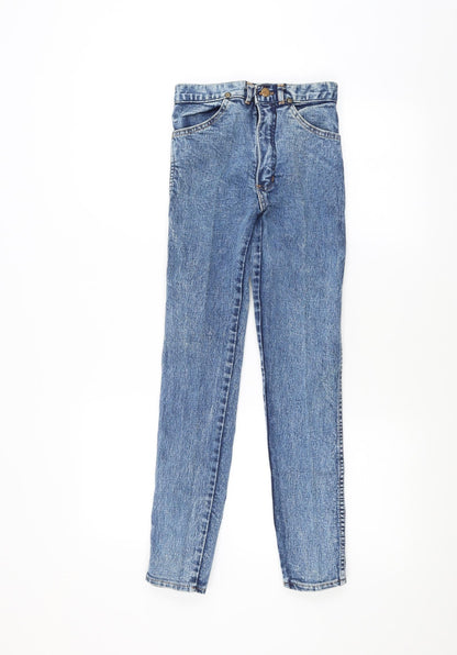 Womens UK Size 24 in Preworn Regular Fit Skinny Blue Jeans