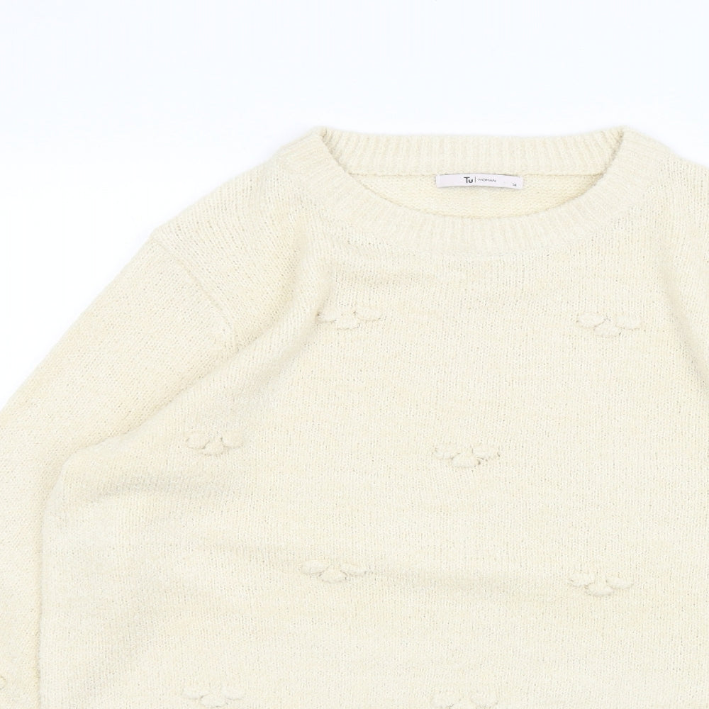TU Womens Beige   Pullover Jumper Size 14