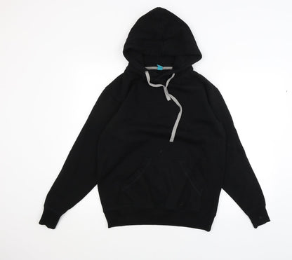 Spreadshirt Mens Black   Pullover Hoodie Size S