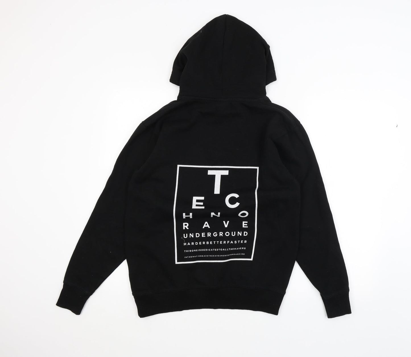 Spreadshirt Mens Black   Pullover Hoodie Size S