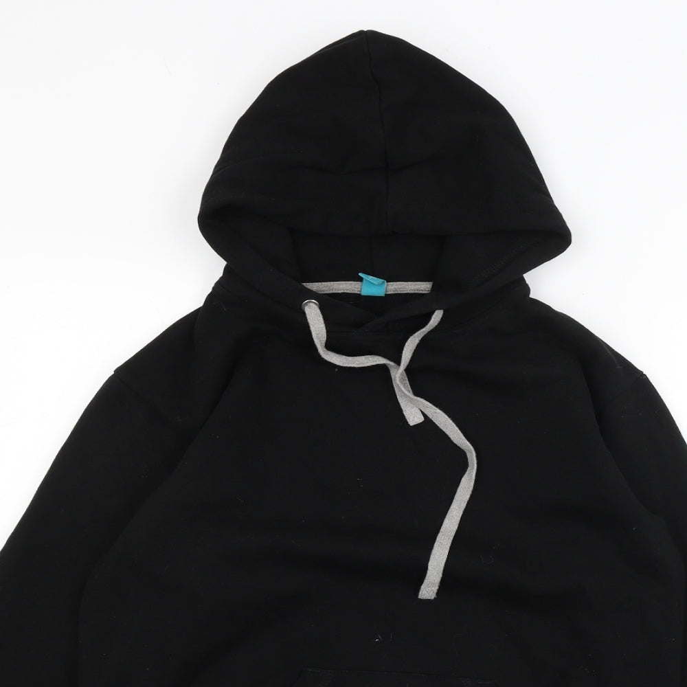 Spreadshirt Mens Black   Pullover Hoodie Size S