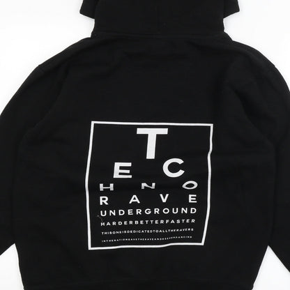 Spreadshirt Mens Black   Pullover Hoodie Size S