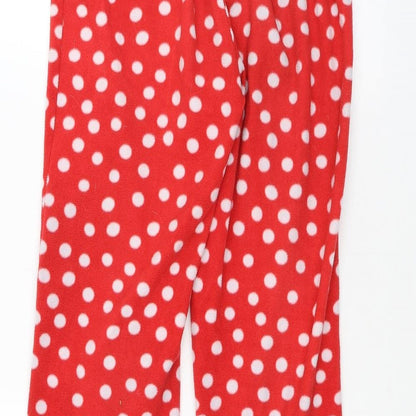 George Womens Red Polka Dot  Sweatpants Trousers Size 8 L25 in