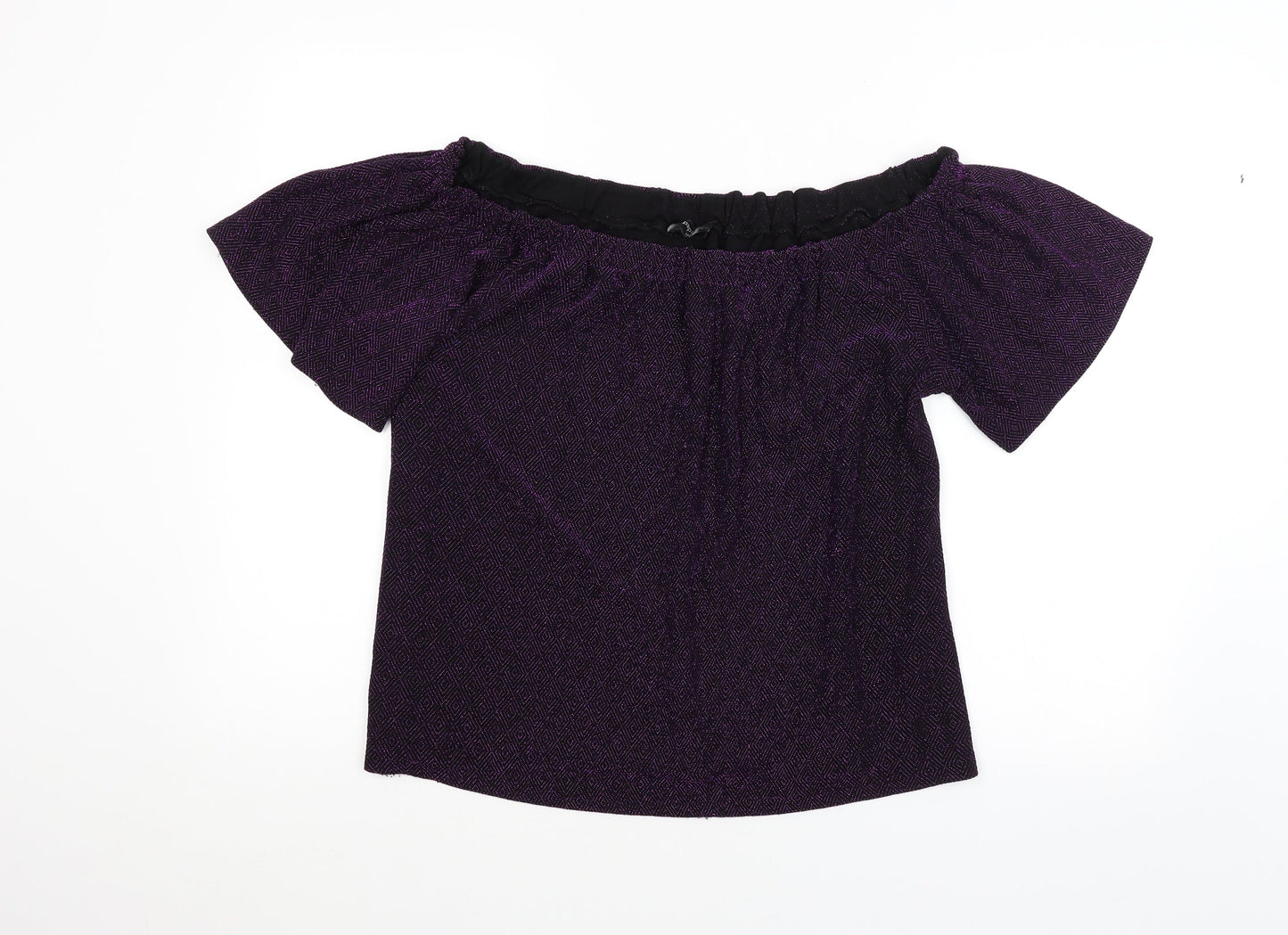 Papaya Womens Black   Basic T-Shirt Size 14