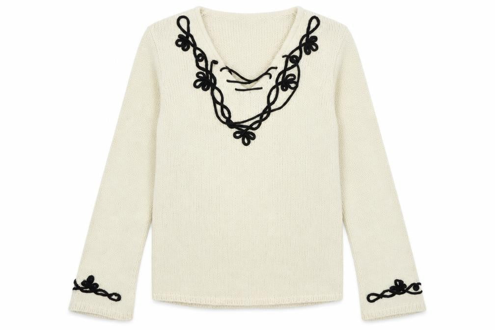 porteaporte Womens White   Pullover Jumper Size L