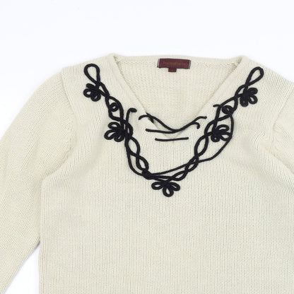 porteaporte Womens White   Pullover Jumper Size L