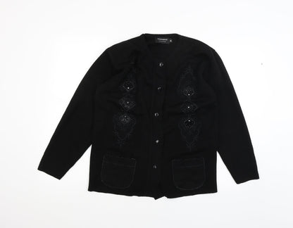 Womens UK Size M paramour Black Cardigan Jumper