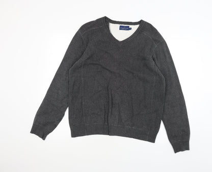 Atlantic Bay Mens Grey   Pullover Jumper Size M