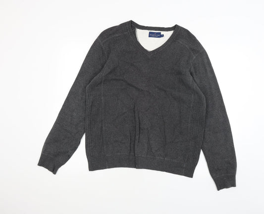 Atlantic Bay Mens Grey   Pullover Jumper Size M