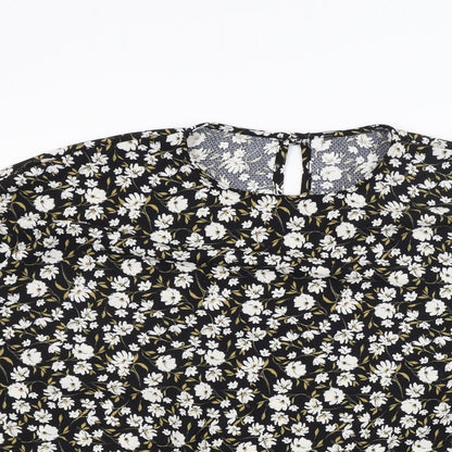 Primark Womens Black Floral  Basic Blouse Size 20