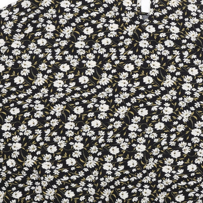 Primark Womens Black Floral  Basic Blouse Size 20