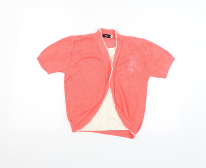 glimpse design Womens Orange   Basic T-Shirt Size L