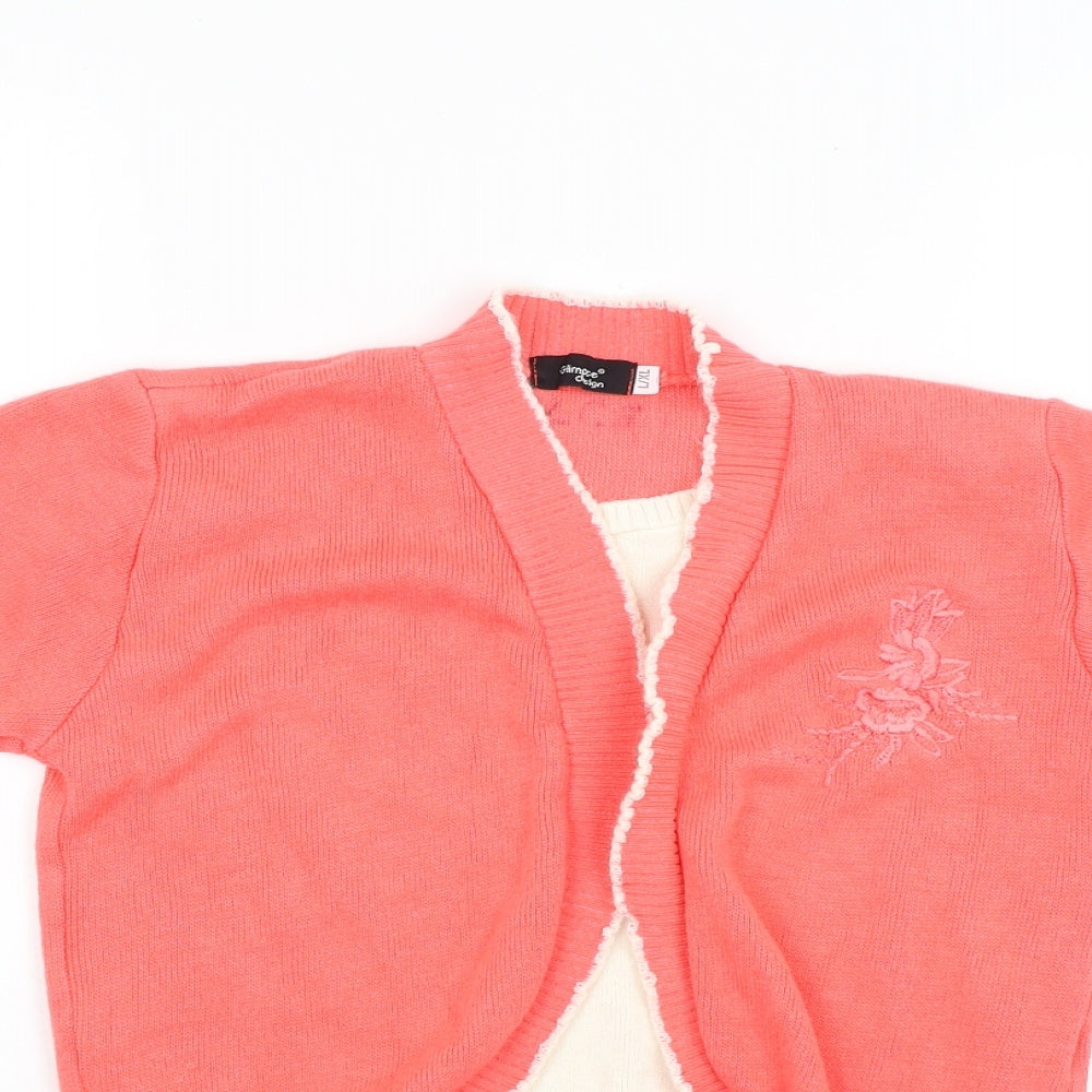 glimpse design Womens Orange   Basic T-Shirt Size L