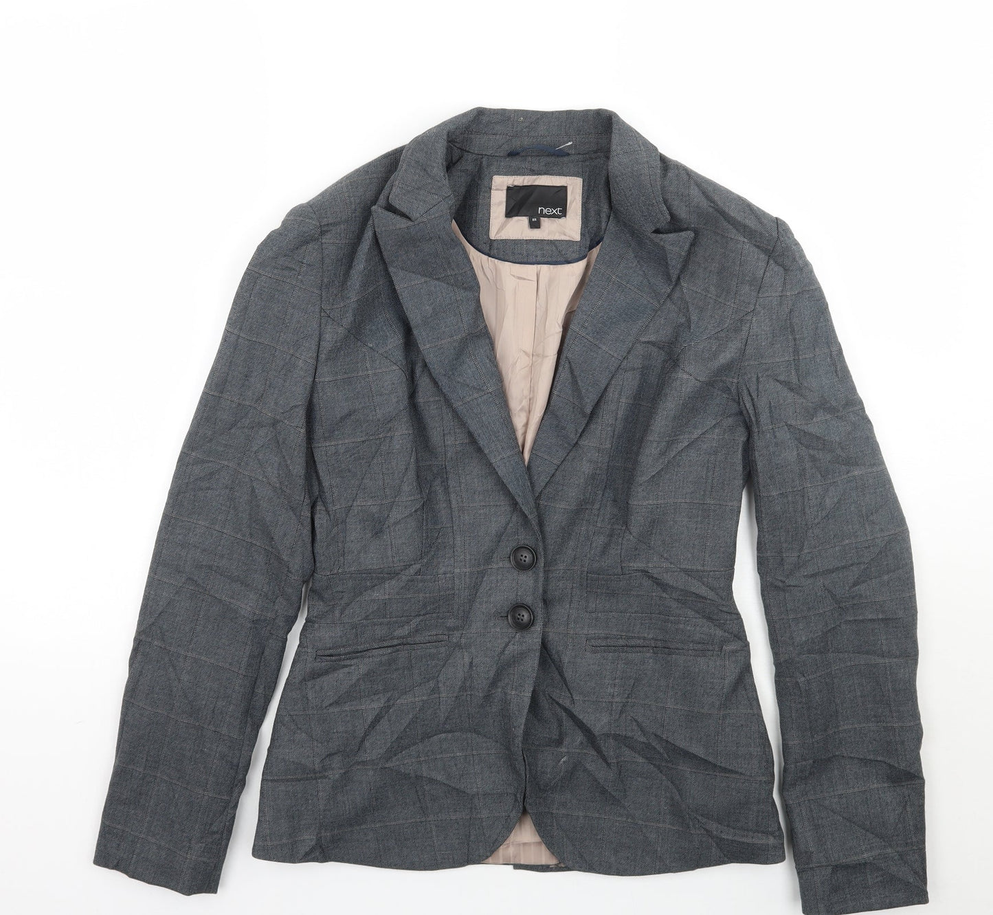 NEXT Womens Grey Check  Jacket Suit Jacket Size 8