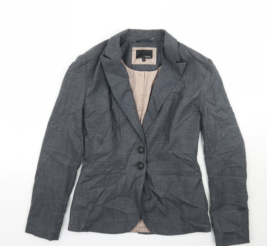 NEXT Womens Grey Check  Jacket Suit Jacket Size 8