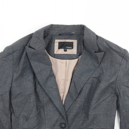 NEXT Womens Grey Check  Jacket Suit Jacket Size 8