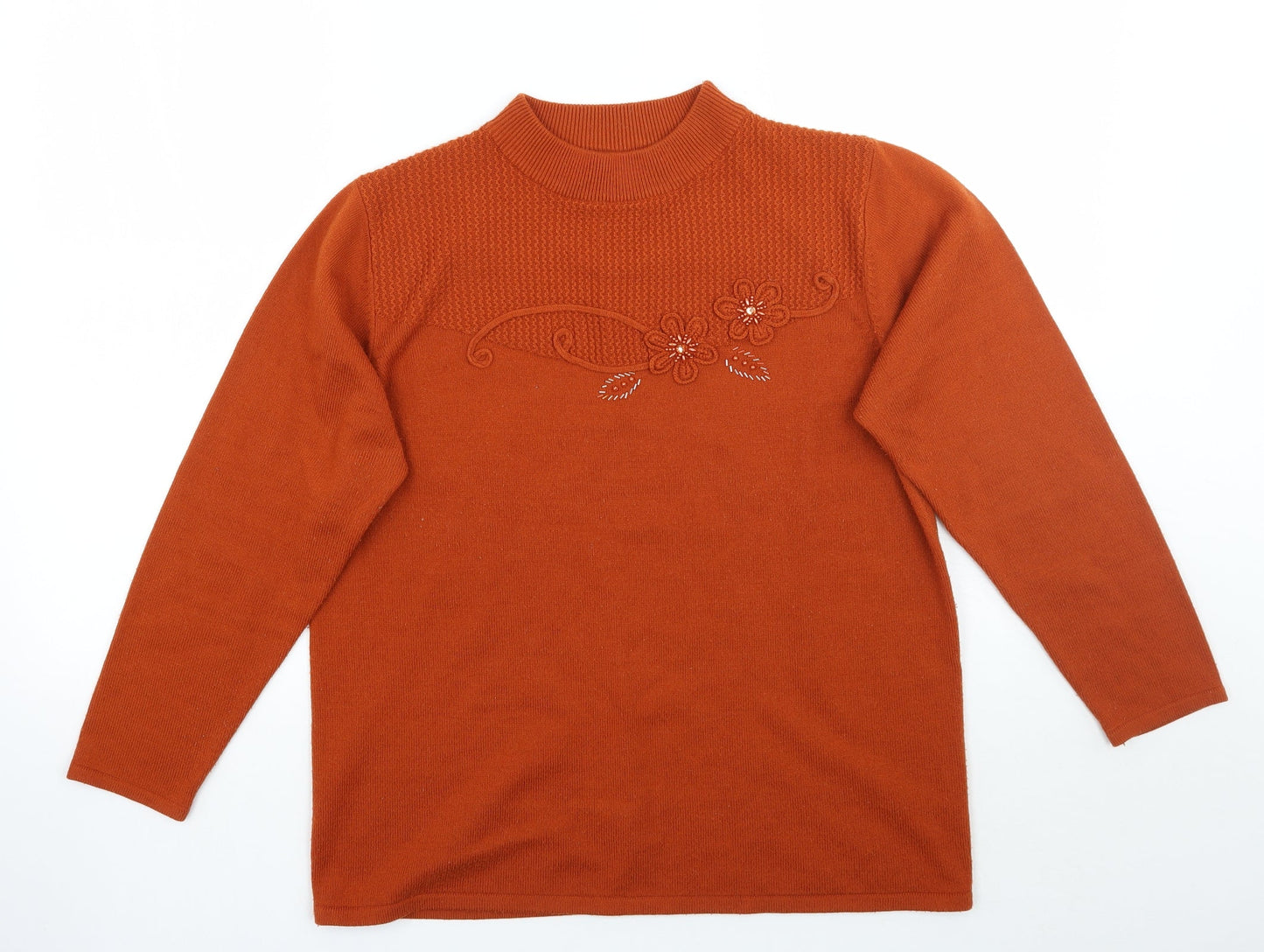 Womens UK Size L Alexandra Orange Pullover Jumper