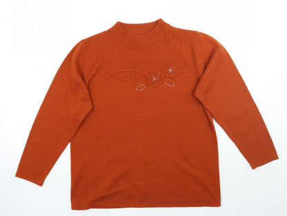 Womens UK Size L Alexandra Orange Pullover Jumper