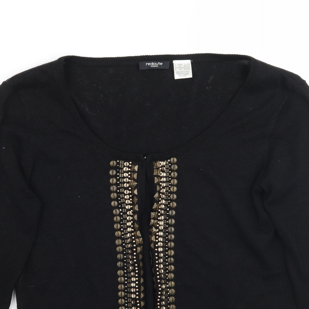 Womens UK Size 14 Redoute Black Cardigan Jumper