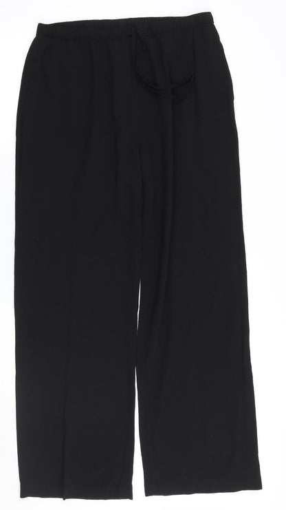 Womens UK Size 12 EWM Regular Fit  Black Trousers