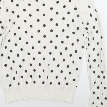 Womens UK Size M Brave Soul White Pullover Jumper